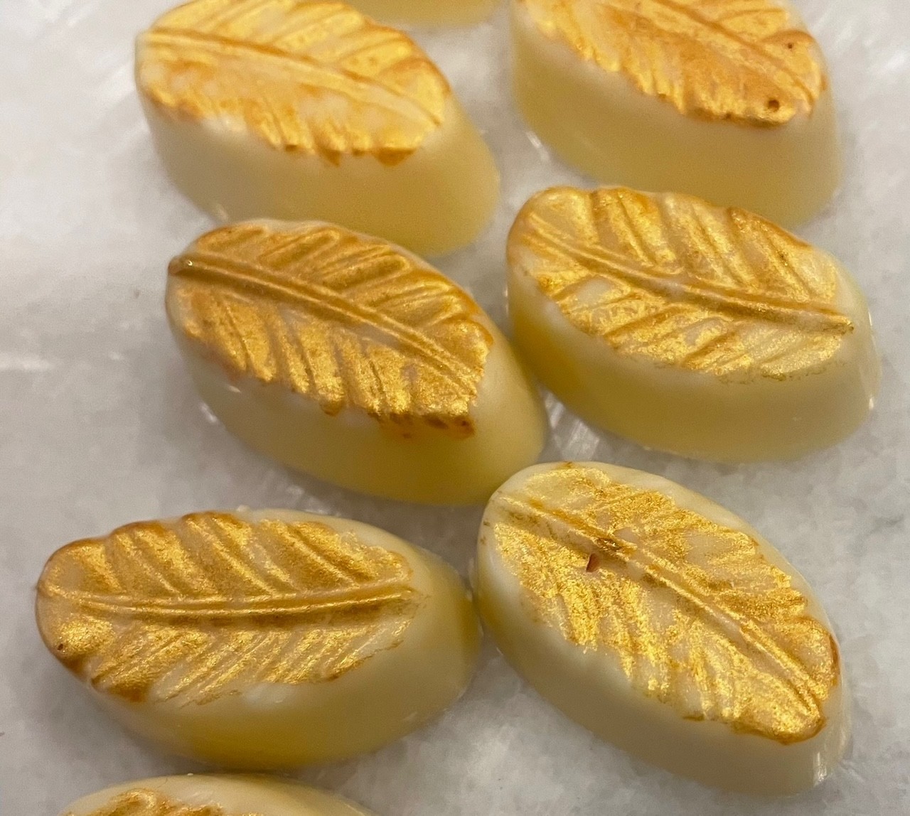 gold leaf white chocolates